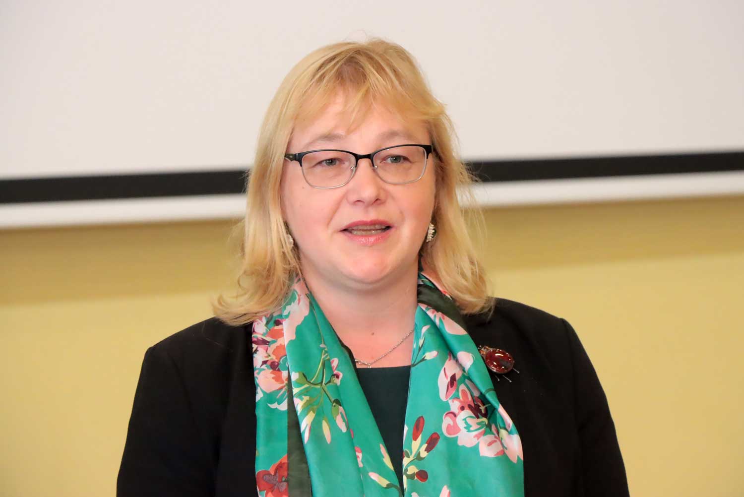 Māra Sprūdža virtuālās izstādes "Latvieši Lielbritānijā" atklāšanā Latvijas Universitātes Akadēmiskajā bibliotēkā. 02.10.2020.