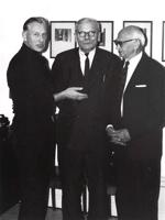 No labās: Oskars Sakārnis, Hugo Maksimiliāns Grīvāns un Andrejs Eglītis Stokholmā. Zviedrija, 1977.–1978. gads.