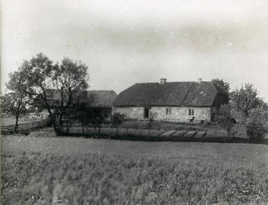 Ārlavas pagasta Vecjunkuru mājas, kur dzimis Krišjānis Valdemārs. 1929. gads.