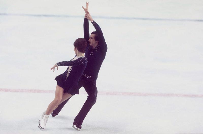 Ludmila Pahomova un Aleksandrs Gorškovs ziemas olimpiskajās spēlēs Insbrukā, 09.02.1976.