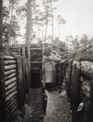 27. jēgeru bataljona jēgeri sardzē austrumu frontē. 1916. gads.