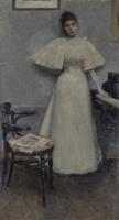 Janis Rozentāls. "Malvīnes Vīgneres portrets (Novakare)". 1898. gads. Audekls, eļļa. 177 x 95,5 cm.