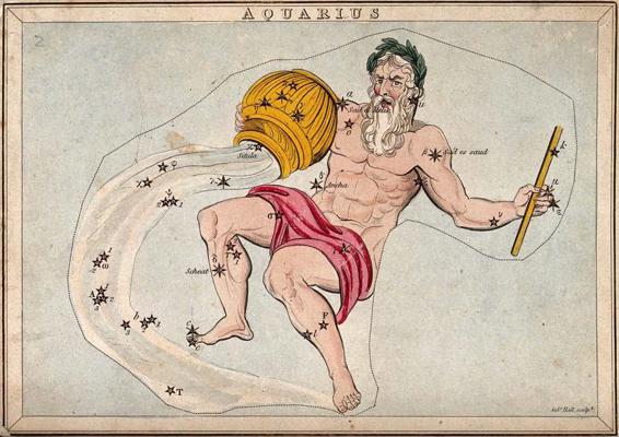 Zodiaka zvaigznājs – Ūdensvīrs. Ap 1825. gadu.