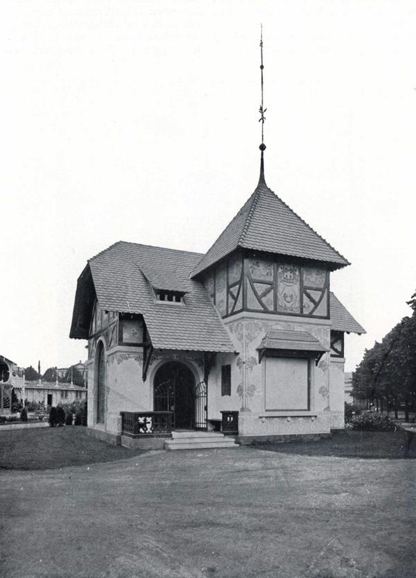 Rīgas Arhitektu biedrības paviljons Rīgas 700 gadu jubilejas izstādē 1901. gadā. Arhitekts Vilhelms Neimans.