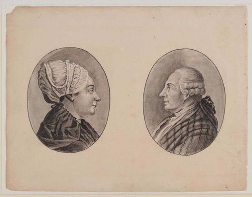 Johana Volfganga fon Gētes vecāku portreti – māte Katarīna Elizabete Gēte un tēvs Johans Kaspars Gēte.