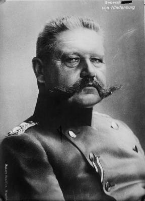 Pauls fon Hindenburgs. 1910. gads.