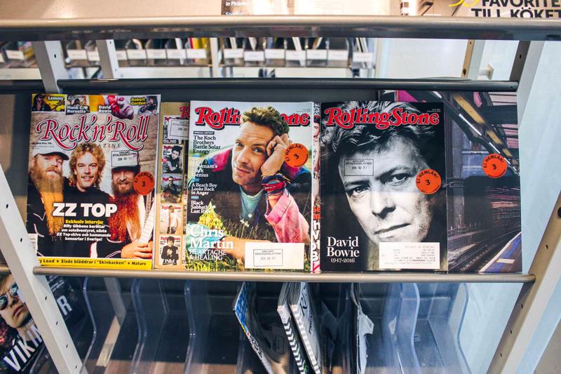 Rolling Stone žurnāli Malmes pilsētas bibliotēkā. Zviedrija, 16.05.2019.