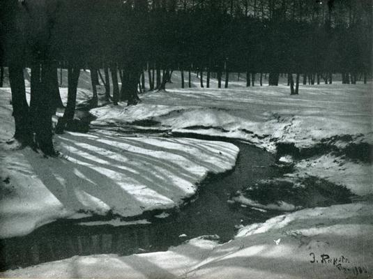 Jānis Rieksts. “Ziemas ēnas”. Ne vēlāk par 1906. g. Fotogrāfija. 11,5 x 15,3 cm.