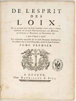 Monteskjē darba "Par likumu garu" titullapa. Ženēva, Barrillot &amp; fils, 1748. gads.