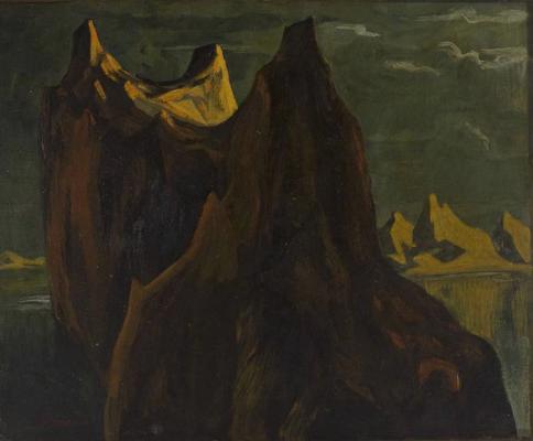 Rūdolfs Pērle. "Kalnu gali". 1916. gads.