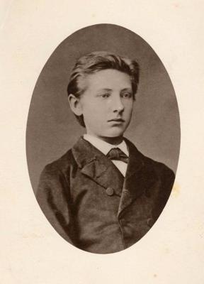 Cēsu apriņķa skolas audzēknis Ernests Felsbergs ap 1882. gadu.