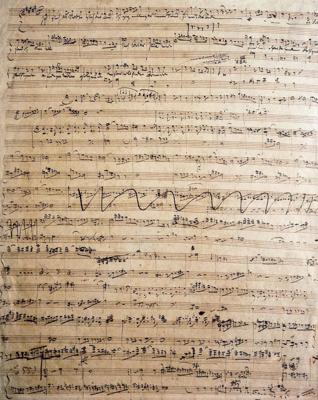 Riharda Vāgnera operas “Rienci, pēdējais tribūns” manuskripta fragments. 1837.–1840. gads.