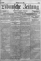 Laikraksta "Libausche Zeitung" Nr. 108 (12.05.1919.) pirmā lapa.