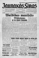 Laikraksta "Jaunākās Ziņas" pirmā lapa. 16.05.1934.