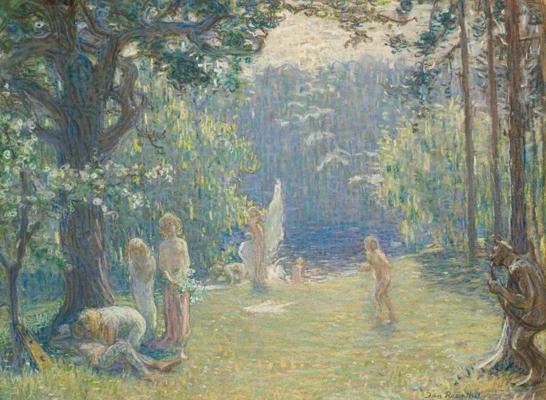 Janis Rozentāls. "Saules meitas". 1912. gads. Papīrs, pastelis. 46,5 x 62,5 cm.