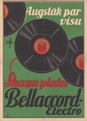 Bellaccord-Electro plakāts. Rīga, 20. gs. 30. gadi.