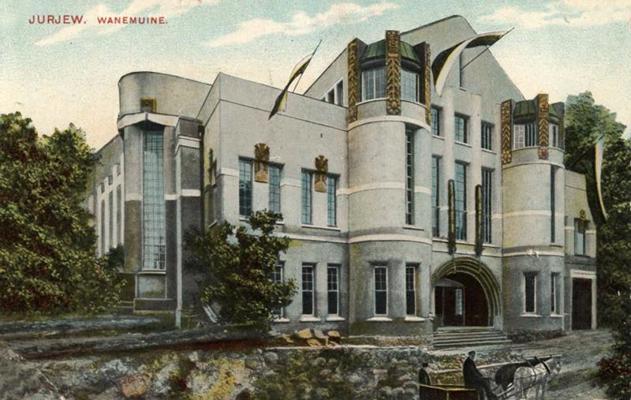 1906. gadā uzceltais Vanemuines teātris. Jurjeva, tagad Tartu, Igaunija, 20. gs. sākums.