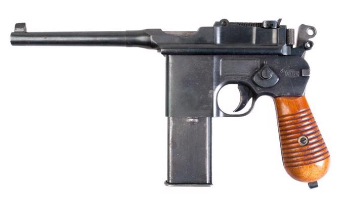 15. attēls. Automātiskā pistole MAUSER M.712, pēc 1932. gada, Vācija, Mauzera firmas ieroču rūpnīca Obendorfā, kalibrs 7,63 mm.