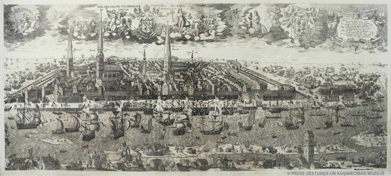 Heinrihs Tūms (Heinrich Thum). "Rīgas panorāma". 1612. gads.