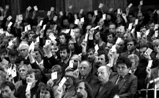 Latvijas Tautas frontes kongress. Kongresu nams, Rīga, 07.10.1988.