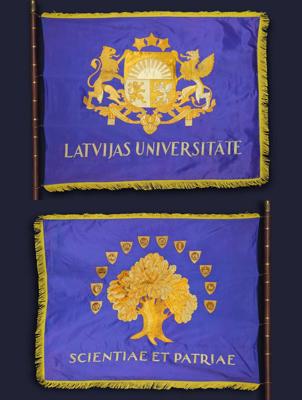 Latvijas Universitātes karogs (abas puses). 10.10.2006.