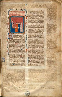 Manuskripta Codex Justiniani I-IX pirmā lapa (viduslaiku kopija). Itālija, 13. gs.