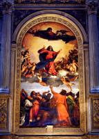 Ticiāna 1515. gadā gleznotā "Asunta" Santa Maria Gloriosa dei Frari baznīcā Venēcijā, 2017. gads.