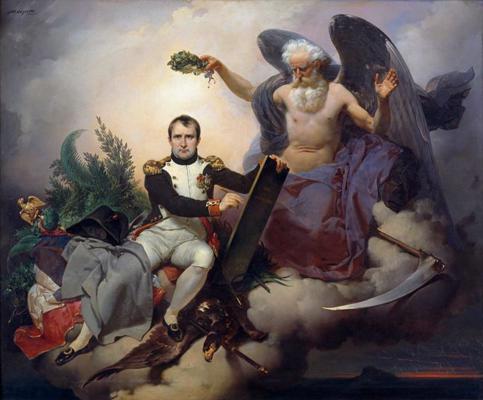 Napoleons I, Laika alegorijas kronēts, raksta Code civil. 