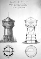 Brēmerhāfenes–Lēes ūdenstorņa projekts. 1884. gads. Firma F. A. Neuman.