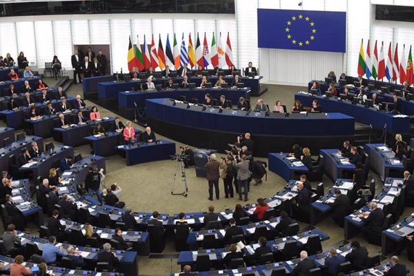 Jaunievēlētās Eiropas Komisijas priekšsēdētājas Urzulas fon der Leienas (Ursula von der Leyen) komisijas vēlēšanas Eiropas Parlamentā Strasbūrā. Francija, 27.11.2019.