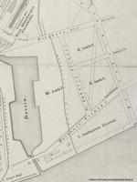 Spīķeru kvartāli. Fragments no Rīgas pārbūvētās fortifikāciju teritorijas kartes. 1864. gads.