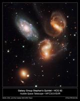 Stefana kvintets – piecas relatīvi tuvas galaktikas. 2009. gads.