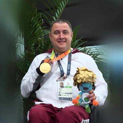 Aigars Apinis paraolimpiskajās spēlēs Riodežaneiro. 2016. gads.