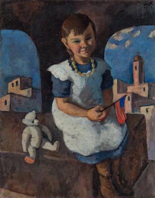 Jāzeps Grosvalds. "Mērijas Grīnbergas, jaunākās, portrets". 1913. gads.