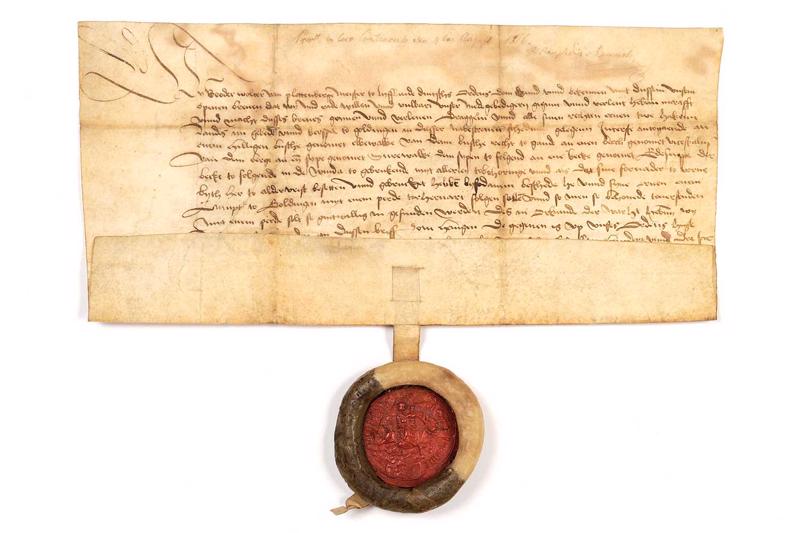 Lēņu grāmata, ar kuru Vācu ordeņa Livonijas atzara mestrs Volters fon Pletenbergs piešķir kuršu ķoniņam Dragūnam īpašumā zemi un nosaka viņa pienākumus pret ordeni. Cēsis, 1503. gads.