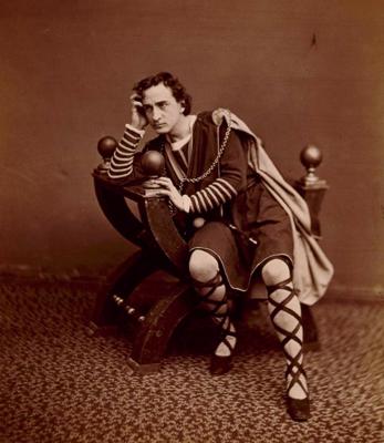 Edvins Būts Hamleta tēlā. Ap 1870. gadu.