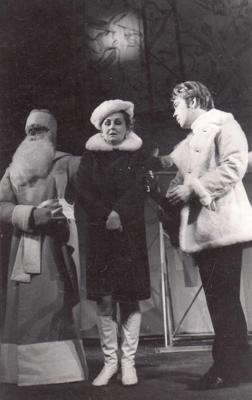 Velta Līne un Edgars Girgensons iestudējumā “Reiz Jaungada naktī”. 1970. gads.