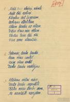 Padomju folkloras piemēri Annas Rubenes folkloras vākumā. Jumprava, 1950. gads.