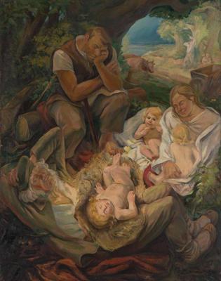 Jēkabs Strazdiņš. "Diendusa". 1939. gads. Audekls, eļļa. 182 x 141 cm.