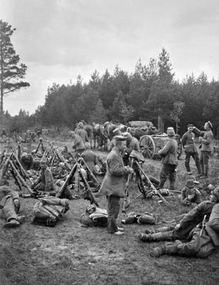 27. jēgeru bataljona atpūtas brīdis Misas upes frontes sektorā. 08.1916.