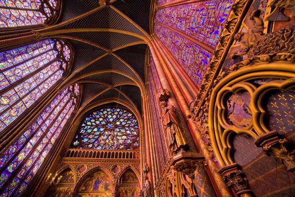 Svētā kapela Francijas karaļa pilī. Parīze, 2018. gads.