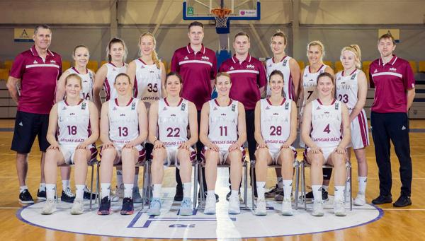 Latvijas sieviešu valstsvienība pirms 2021. gada Eiropas čempionāta kvalifikācijas turnīra pirmā posma spēlēm. Rīga, 11.11.2019.