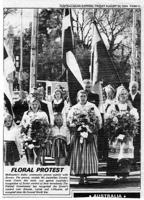 Baltiešu protesta akciju atspoguļojums austrāliešu presē. 23.08.1974., Australasian Express.
