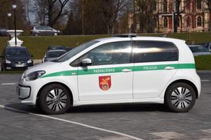 Jelgavas pilsētas pašvaldības policijas elektromobilis. 2016. gads.