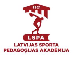 Latvijas Sporta pedagoģijas akadēmijas logo.