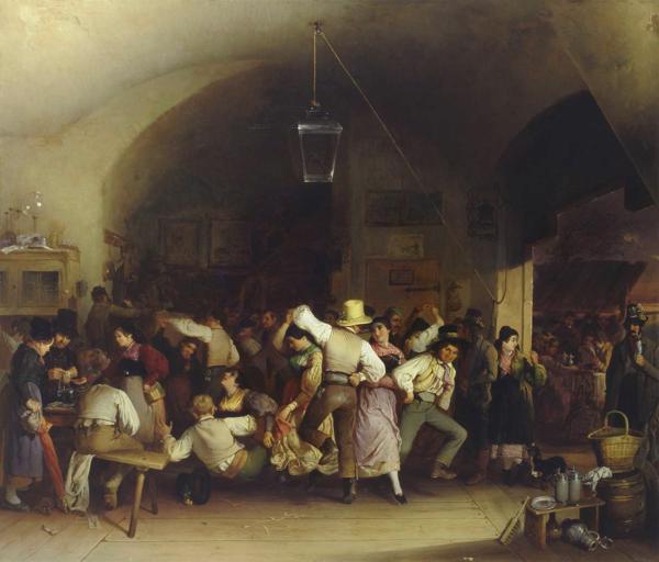 Tautas deja. Nezināma autora glezna, 1847. gads.