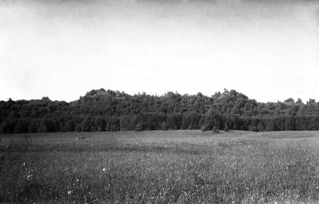 Skats uz Ķoderu pilskalnu Rīgas apriņķa Suntažu pagastā. 1925. gads.