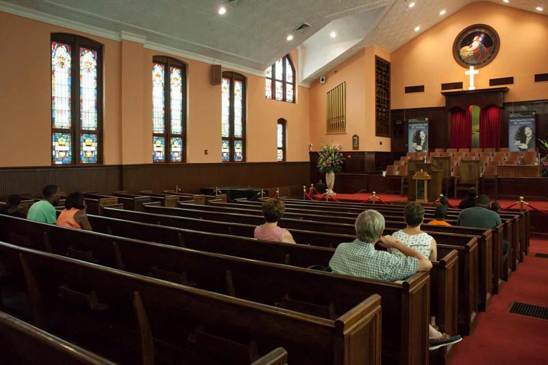 Baptistu baznīca, kurā sprediķoja Mārtins Luters Kings. Atlanta, ASV, 27.07.2015.