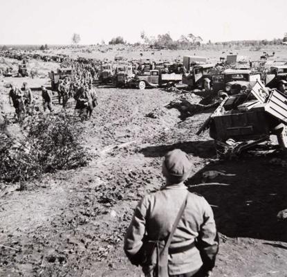 Somu iegūtās trofejas – militārā tehnika, ko Sarkanā armija atstāja, atkāpjoties Karēlijas zemes šaurumā. 08.1941.
