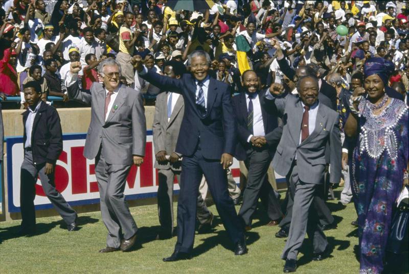 Nelsona Mandelas un ANK sagaidīšanas pasākums. Soveto, Dienvidāfrikas Republika, 05.1990.